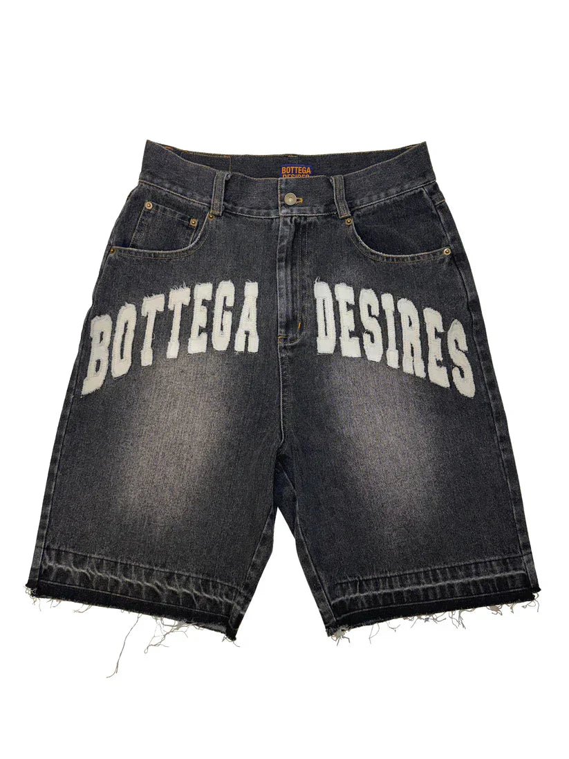 BOTTEGA DESIRES DENIM SHORTS (BLACK)